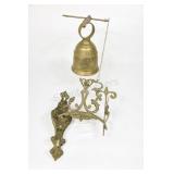 Brass Monastery Bell & Wall Holder