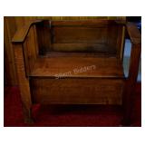 Handcrafted Solid Tiger Oak Storage Bench