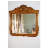 Carved Wood & Applied Antique Mirror