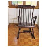 Solid Wood Carved Rocking Chair