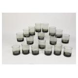 Smokey Glass Retro Heavy Bubble Glass Sets