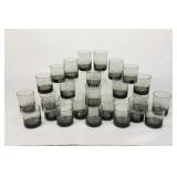 Smokey Glass Retro Heavy Bubble Glass Sets
