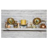 Vases, Bone China & Wood Plates, Copper Pot