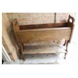 Decorative Wood Planter Stand with Lower Shelf