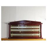 Two Wood & Brass Score Keeper Pool
