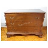 Carved & Applied Three Drawer Wood Dresser