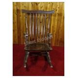 Solid Wood Carved Rocking Chair