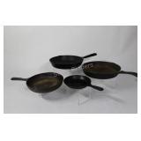 Cast Iron Frying Pans, Various Sizes
