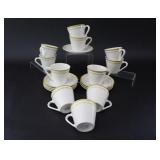 Porcelaine Syracuse Retro Diner Cups and Saucers
