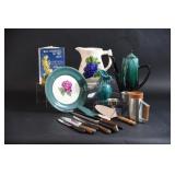 Blue Mountain Pottery, Cake Plate & Pitcher