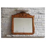 Carved Wood & Applied Antique Mirror