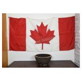 Canada Flag & Wood Bowl