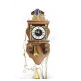 NU ELCK SYN SIN Porcelain & Brass Wall Clock