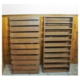 Hanging Wood Slate Stemware Glass Rack