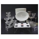 Retro Diner Thick Oval Plates & Sundae Accessories