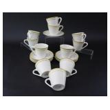 Porcelaine Syracuse Retro Diner Cups and Saucers