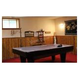 Retro Solid Slate Pool Table