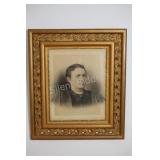 LARGE Antique Ornate Gold Gilt Framed Photograph