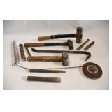 Cloth Measuring Tape, Hammers & Assorted Tools
