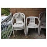 Stackable High & Low Back Arm Chairs White & Grey