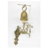 Brass Monastery Bell & Wall Holder