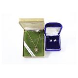 14K & Opal Chain with Pearl Earrings