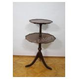 Two Tier Mahogany Round Tea Table