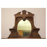 Hand Carved Gothic Wall or Mantel Piece Mirror