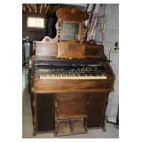 Victorian Staunton Oak Pump Organ by Imperial