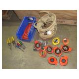 Tool Bag, Box Cutters and Measuring Tape-