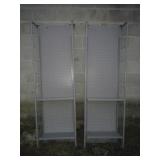 (qty -2) Grey End Racks w/ 2 Shelves-