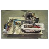 Assorted Tools, Tool Bag and Brushes-