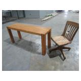 Butcher Block, and Rolling Chair-