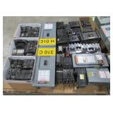 Assorted Breakers and Safety Switch-