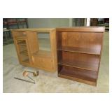 TV Stand, Bookshelf and  Antique Ladles-