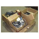 Assorted Computer Cords and Parts-