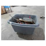Assorted Electrical Supplies and Rolling Bin-
