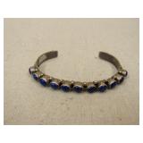 Sterling Native American Cuff w/ Lapis Lazuli-