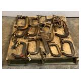 (13) Assorted C-Clamps