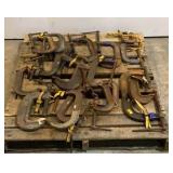 (17) Assorted C-Clamps