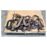 (12) Assorted C-Clamps