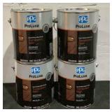 (4) 1 Gallon Cans Of PPG Proluxe Dark Oak Transpar