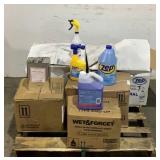 Assorted Chemicals  And Spray Bottles