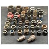 (39) Assorted Impact Sockets