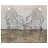 (2) Venetucci Clear Chairs