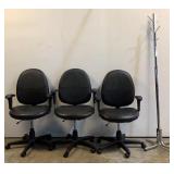 Rolling Office Chairs & Coat Hanger
