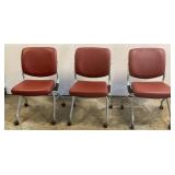 (3) Hon Foldable Rolling Chairs
