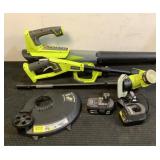 Ryobi 18V Cordless Trimmer And Jet Fan Blower