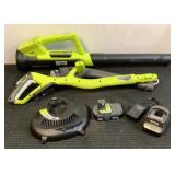 Ryobi 18V Cordless Trimmer And Jet Fan Blower