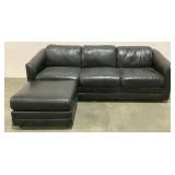 Leather Couch w / Ottoman